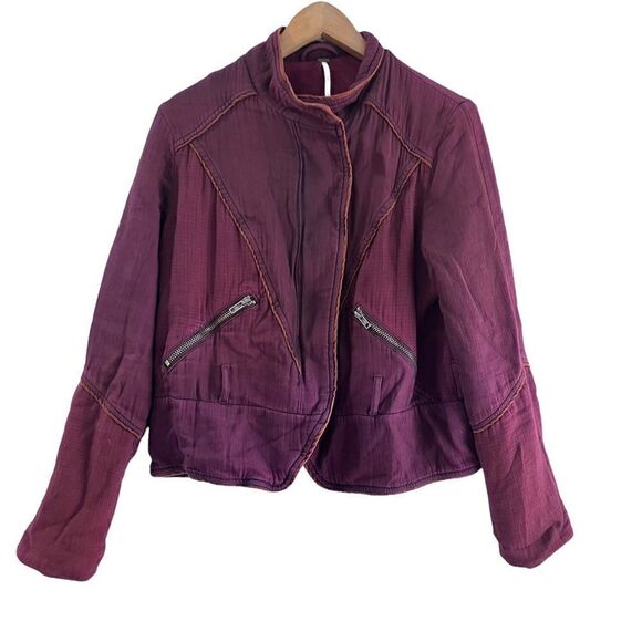 Free People Maroon Jacket  - Picture 2 of 10